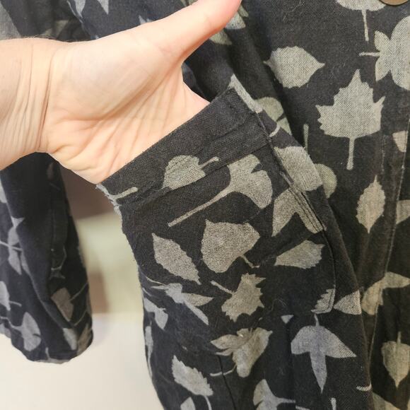 Cupcake International Ginkgo Leaf Jacket Size S Art To Wear Unique Casual - Picture 6 of 13